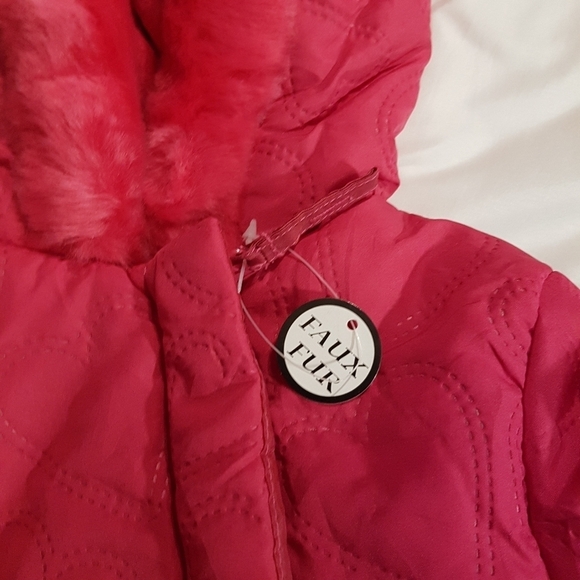 Rothchild girls size 12 months bright pink snowsuit NWT - Picture 3 of 8